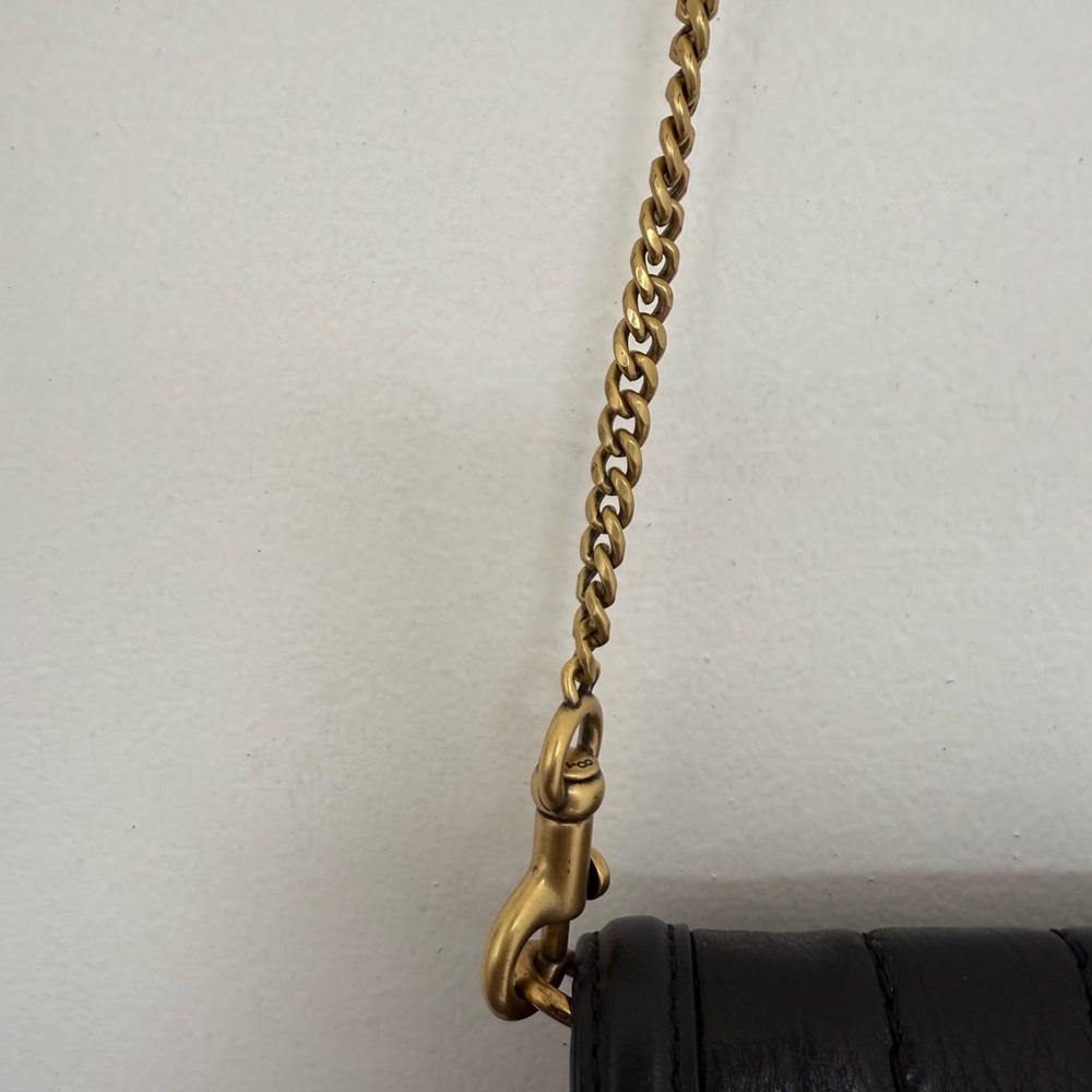 Coach Quilted Hudson Belt Bag,Black Leather - Picture 8 of 11